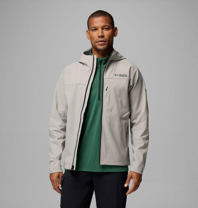 Men's Tennent Mountain Hooded Softshell Jacket, Color: Flint Grey, image 5