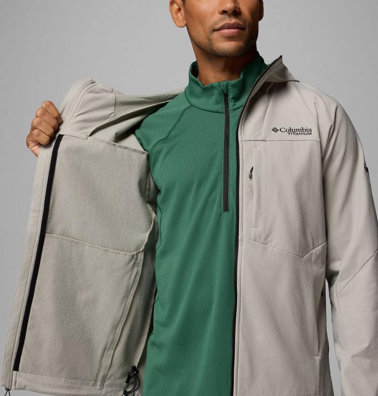 Men's Tennent Mountain Hooded Softshell Jacket, Color: Flint Grey, image 6