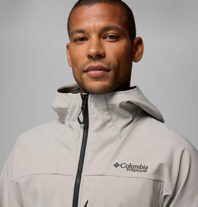 Men's Tennent Mountain Hooded Softshell Jacket, Color: Flint Grey, image 7
