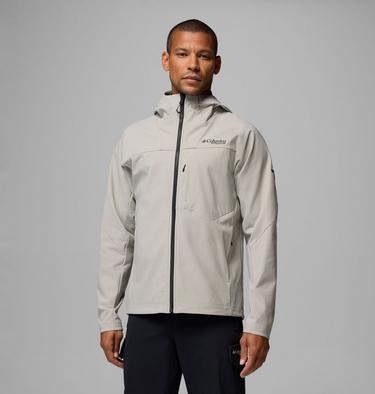 Men's Tennent Mountain Hooded Softshell Jacket, Color: Flint Grey, image 3