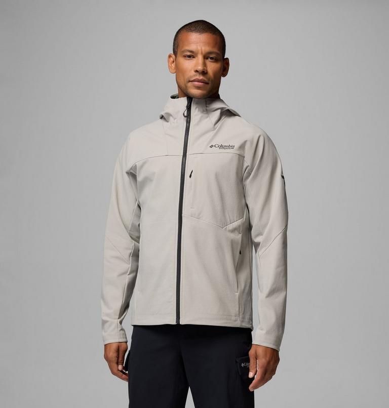 Men's Tennent Mountain Hooded Softshell Jacket, Color: Flint Grey, image 1
