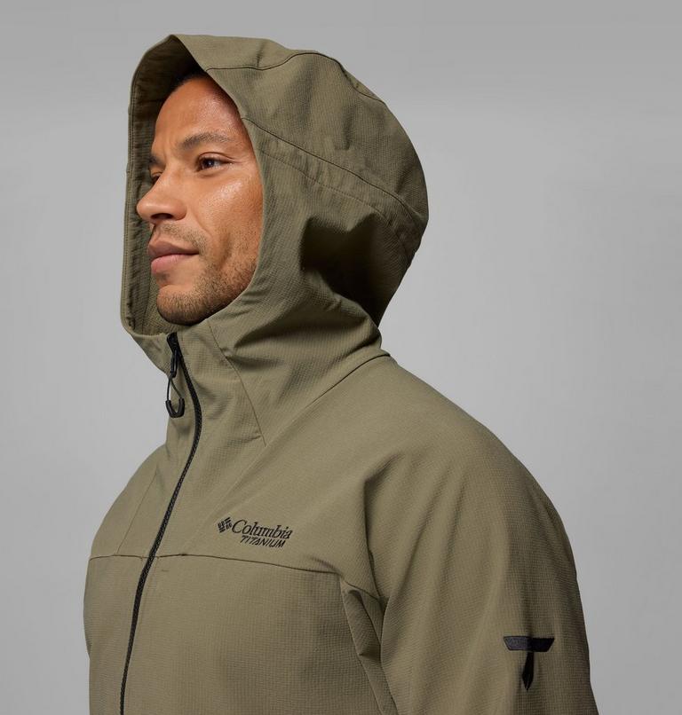 Men's Tennent Mountain Hooded Softshell Jacket, Color: Stone Green, image 9