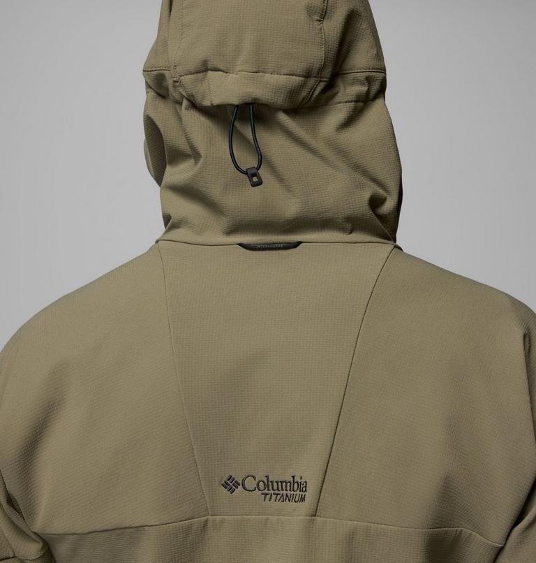 Men's Tennent Mountain Hooded Softshell Jacket, Color: Stone Green, image 10