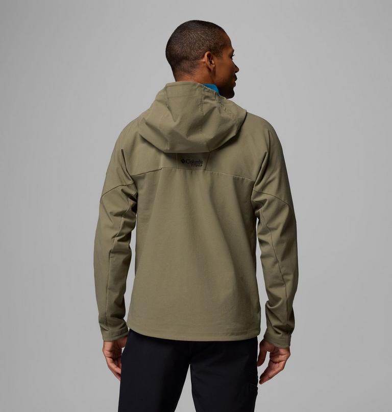 Men's Tennent Mountain Hooded Softshell Jacket, Color: Stone Green, image 3