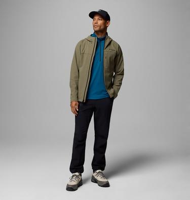 Men's Tennent Mountain Hooded Softshell Jacket, Color: Stone Green, image 2