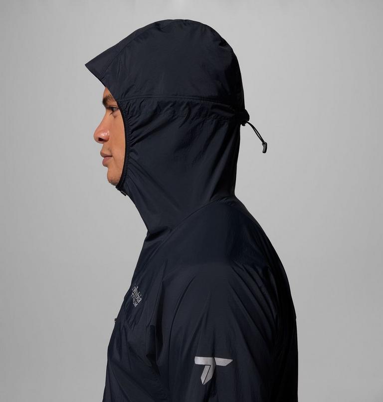 Men's Khyex Pro Hooded Windbreaker, Color: Black, image 8