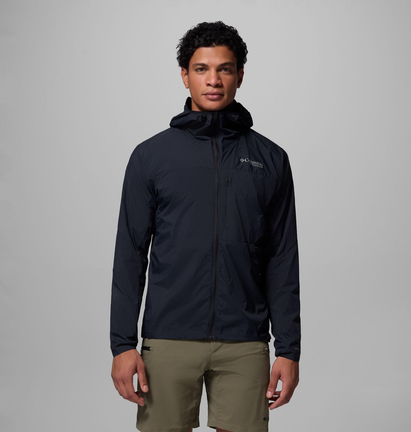 Мужская куртка Columbia Khyex Pro Wind Jacket, цвет: Чёрный — фото 1