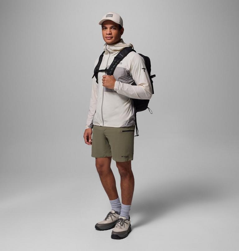 Men's Khyex Pro Hooded Windbreaker, Color: Dark Stone, Ti Titanium, image 11