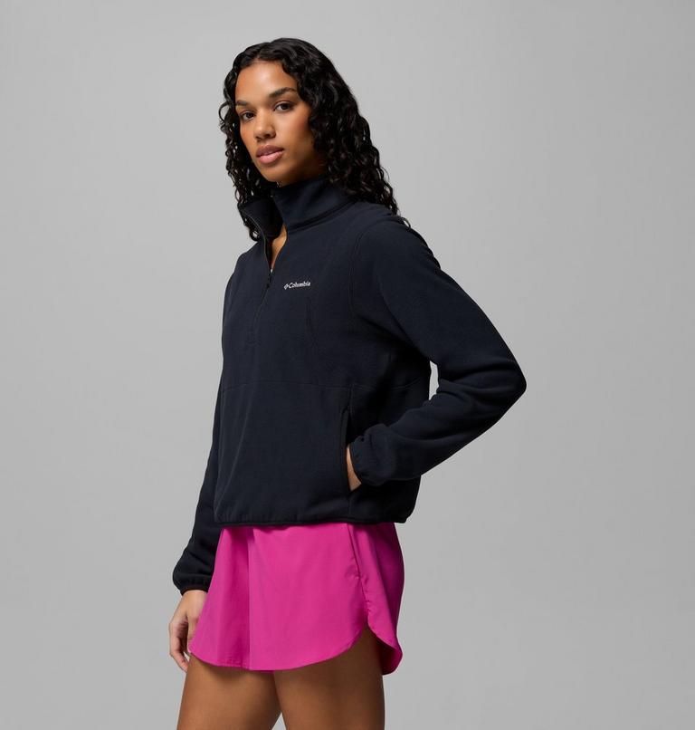 Women's Vital Valley Half Zip Lightweight Fleece, Color: Black, image 4