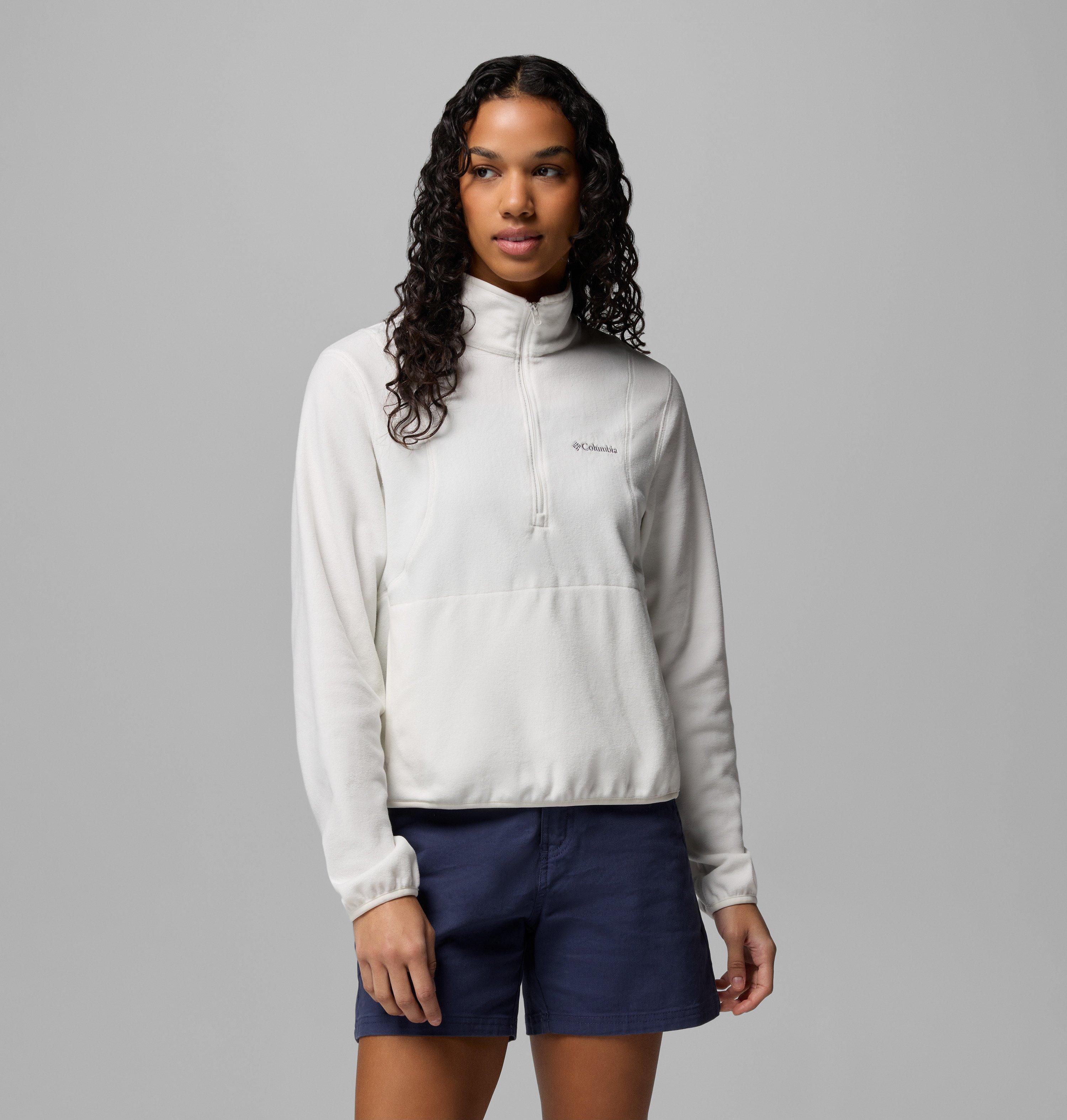 Columbia Sportswear Women's White Columbia - Vital Valley™ Half Zip Lightweight Fleece - Sea Salt Extra Large