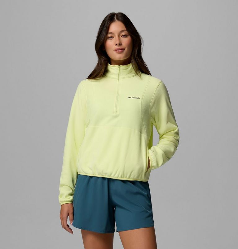 Women's Vital Valley Half Zip Lightweight Fleece, Color: Citron Haze, image 1