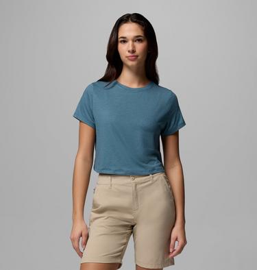 Women's Parsons Point Technical T-Shirt, Color: Everblue Heather, image 9
