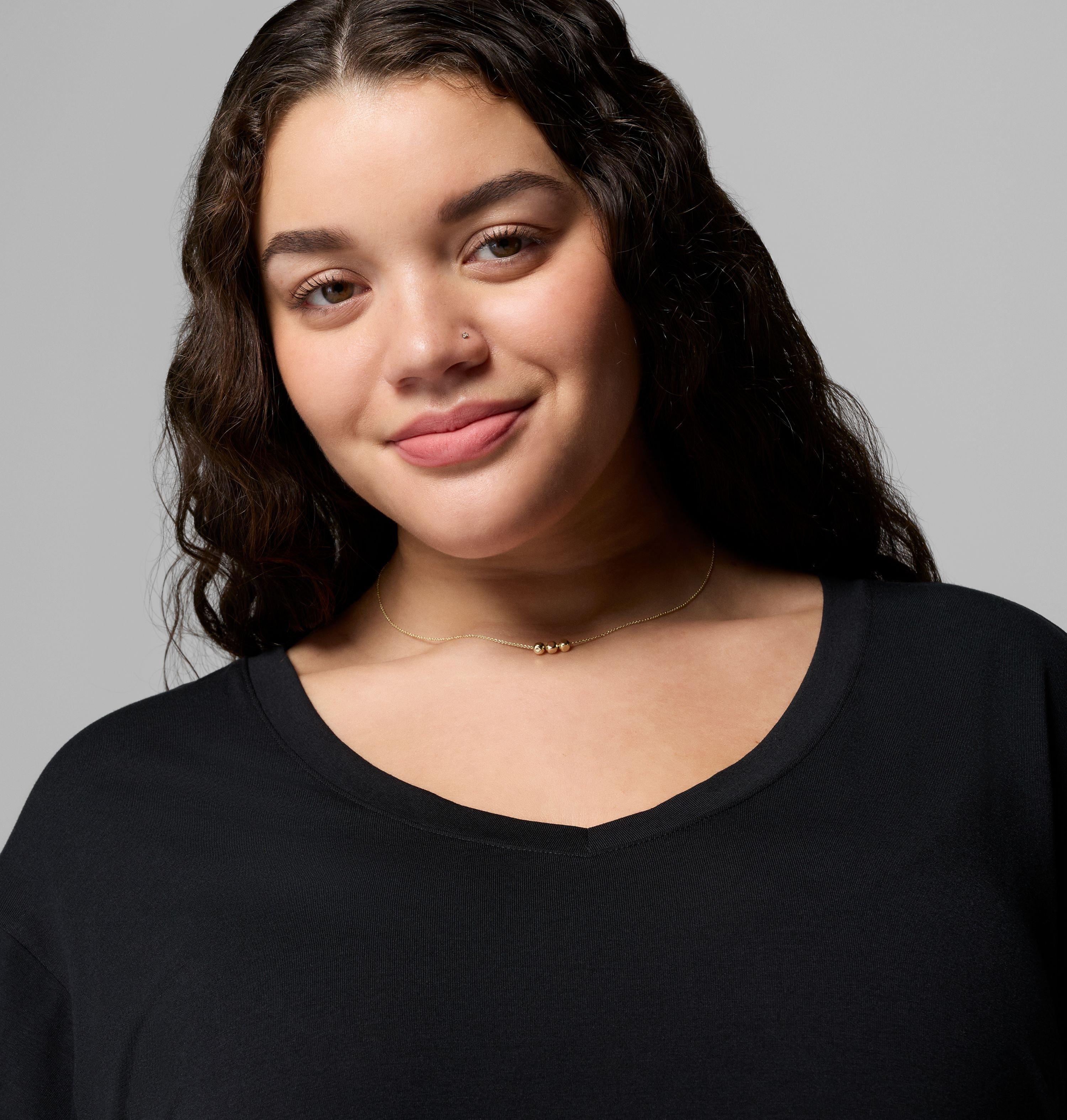 Women's Daniela Falls V-Neck Short Sleeve Tee - Plus Size | 010 | 1X 5