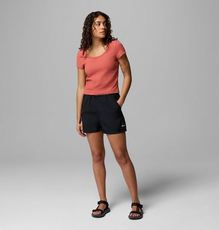 Women's Sequoia Grove Woven Walking Shorts, Color: Black, image 2