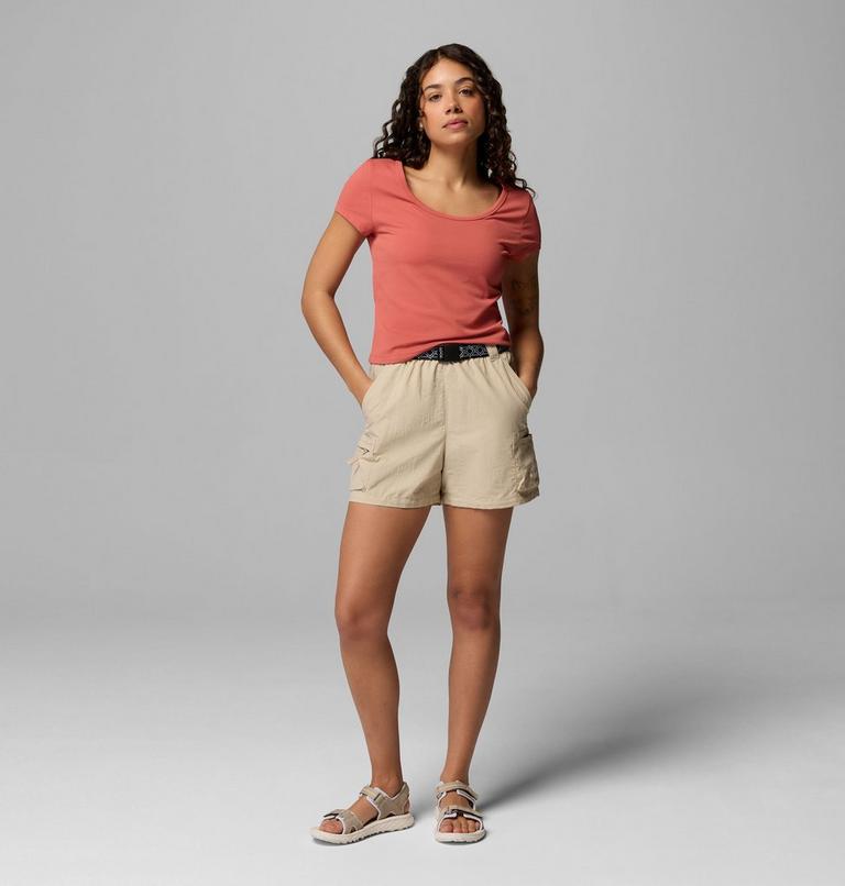 Women's Sequoia Grove Woven Walking Shorts, Color: Ancient Fossil, image 2