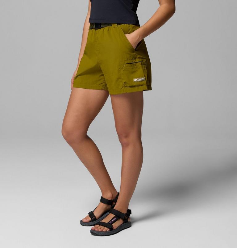 Women's Sequoia Grove Woven Walking Shorts, Color: Mossy Green, Greenscape, image 4