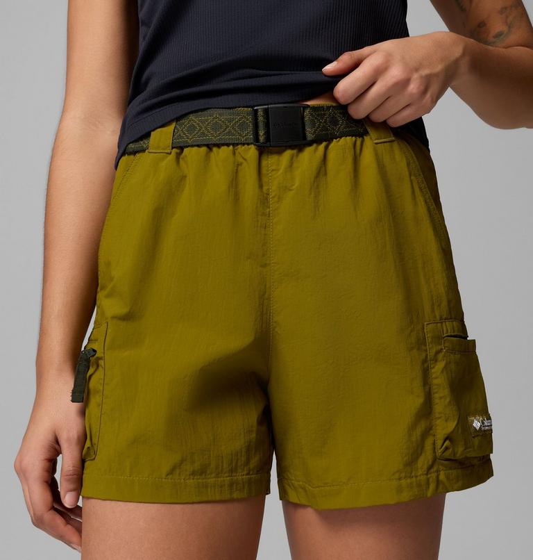 Women's Sequoia Grove Woven Walking Shorts, Color: Mossy Green, Greenscape, image 5