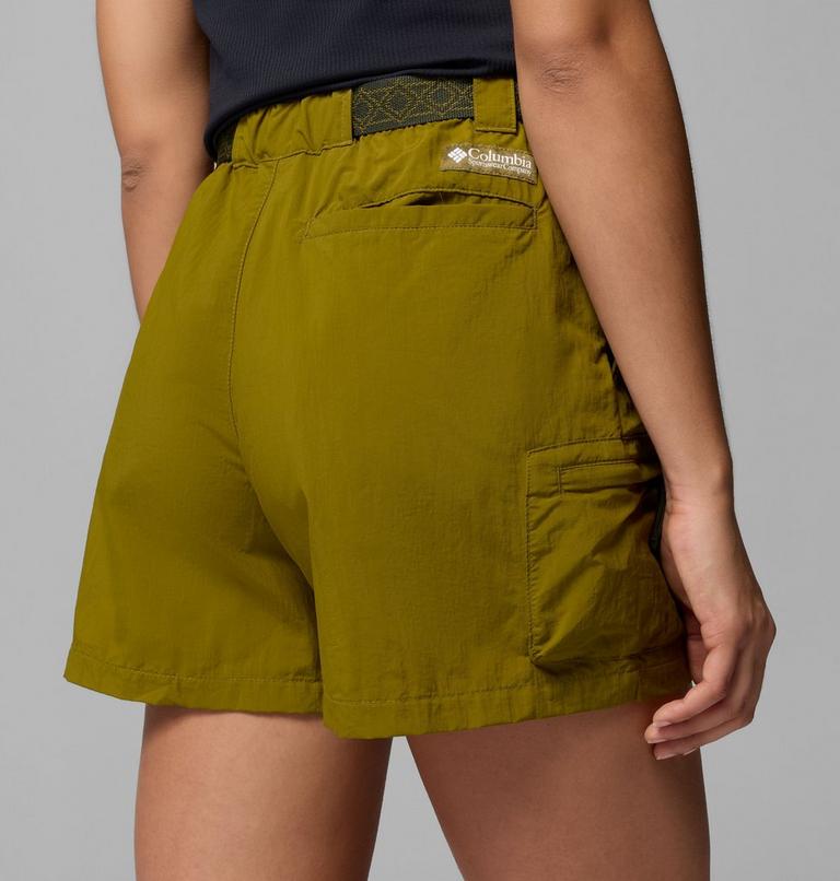Women's Sequoia Grove Woven Walking Shorts, Color: Mossy Green, Greenscape, image 6