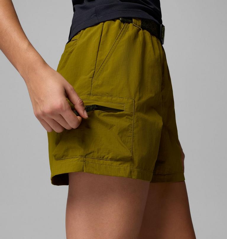 Women's Sequoia Grove Woven Walking Shorts, Color: Mossy Green, Greenscape, image 7