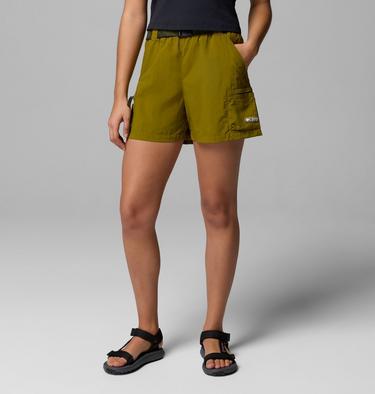 Women's Sequoia Grove Woven Walking Shorts, Color: Mossy Green, Greenscape, image 9
