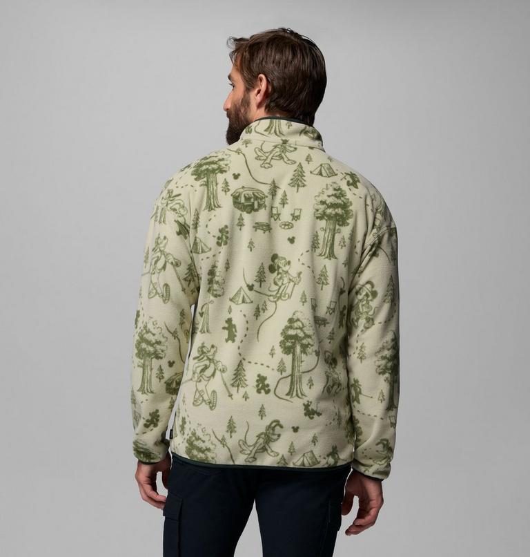 Men's CSC x Disney Half Snap Sherpa Fleece, Color: Light Aloe, image 3