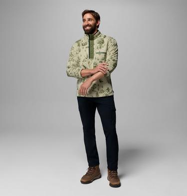 Men's CSC x Disney Half Snap Sherpa Fleece, Color: Light Aloe, image 2