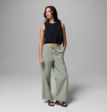 Women's Chill Creek Short Sleeve Woven Tank, Color: Black, image 4