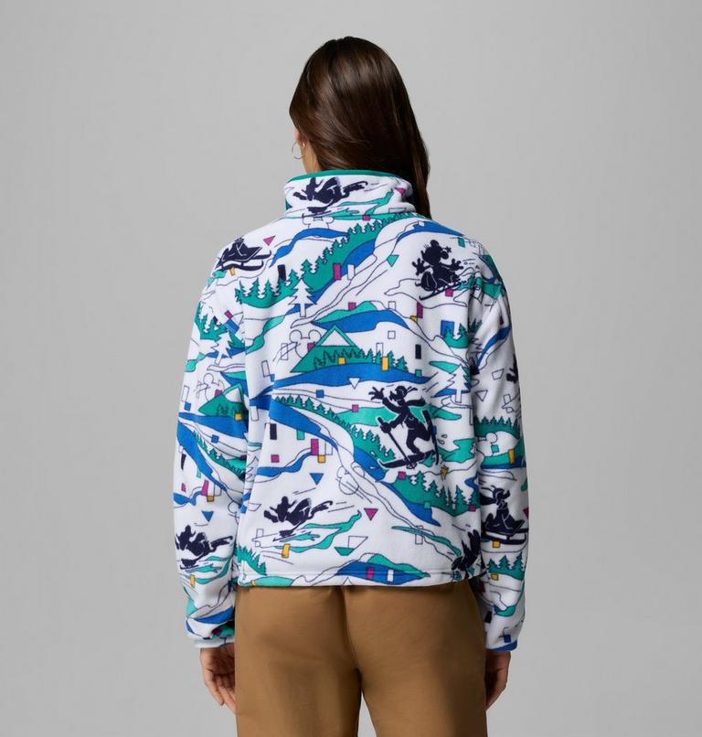 Women's CSC x Disney Half Snap Fleece, Color: White, image 3