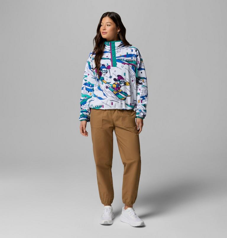 Women's CSC x Disney Half Snap Fleece, Color: White, image 2