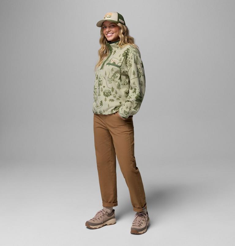 Women's CSC x Disney Half Snap Sherpa Fleece, Color: Light Aloe, image 2