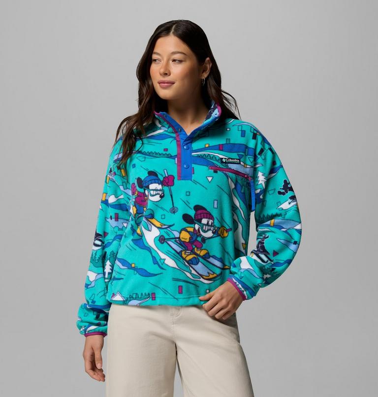 Women's CSC x Disney Half Snap Fleece, Color: Reef, image 8