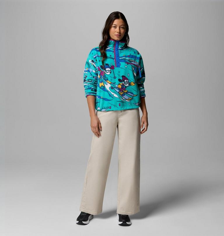 Women's CSC x Disney Half Snap Fleece, Color: Reef, image 2