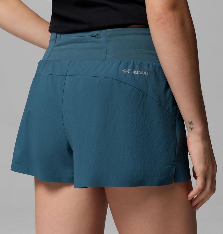 Women's Stealth Spring Trail Running Shorts, Color: Everblue, Marine Light, image 6