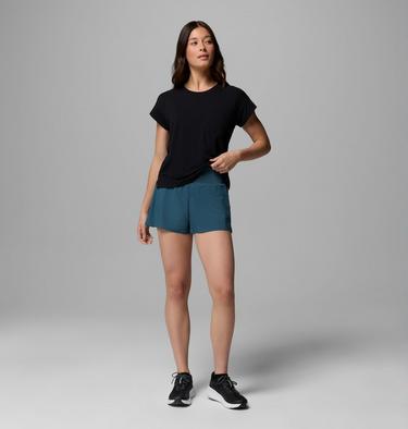 Women's Stealth Spring Trail Running Shorts, Color: Everblue, Marine Light, image 2