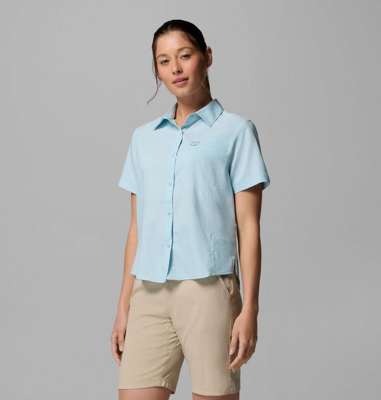 Women's Silver Ridge Utility II Recycled Short Sleeve Shirt, Color: Marine Light, image 4