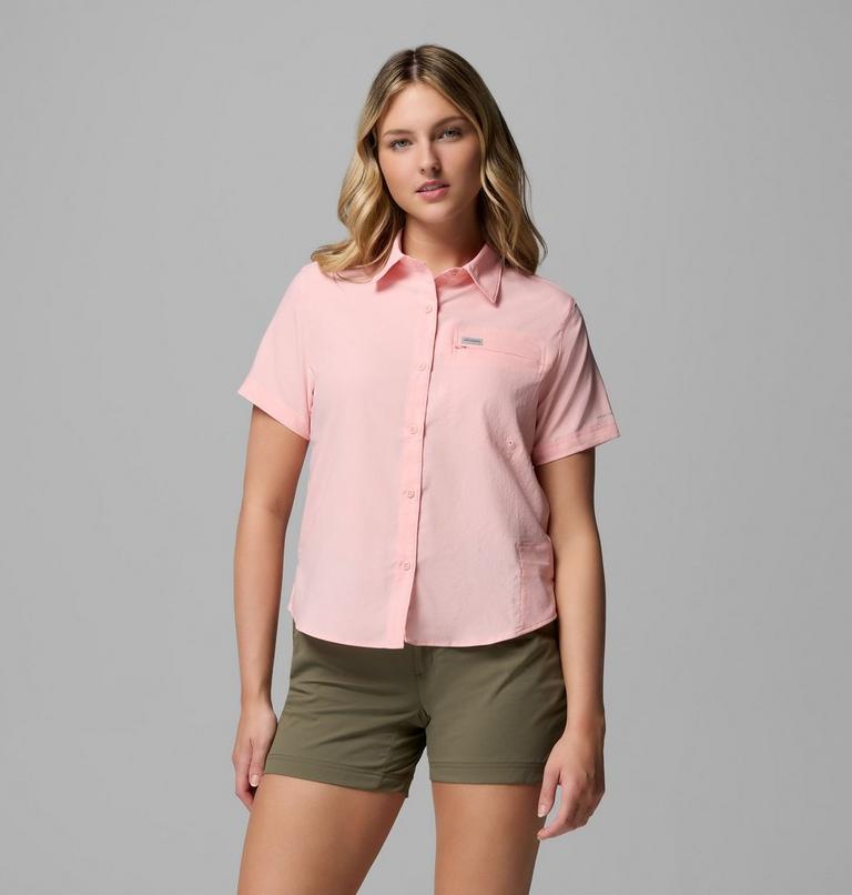 Women's Silver Ridge Utility II Recycled Short Sleeve Shirt, Color: Pink Sand, image 1