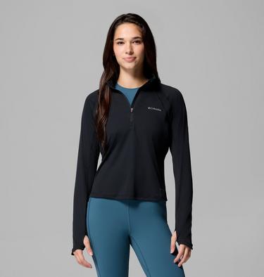 Haut Technique Semi-zipp&eacute; Stealth Spring Femme, Color: Black, image 9