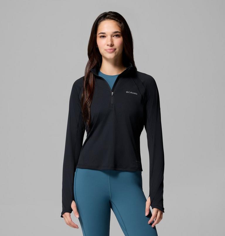 Haut Technique Semi-zipp&eacute; Stealth Spring Femme, Color: Black, image 1