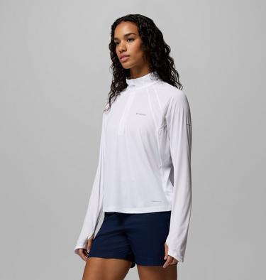 Haut Technique Semi-zipp&eacute; Stealth Spring Femme, Color: White, image 8