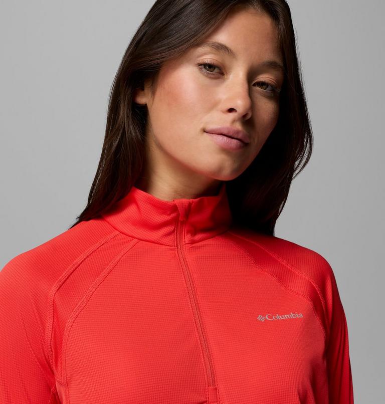 Haut Technique Semi-zipp&eacute; Stealth Spring Femme, Color: Poppy Red, image 5