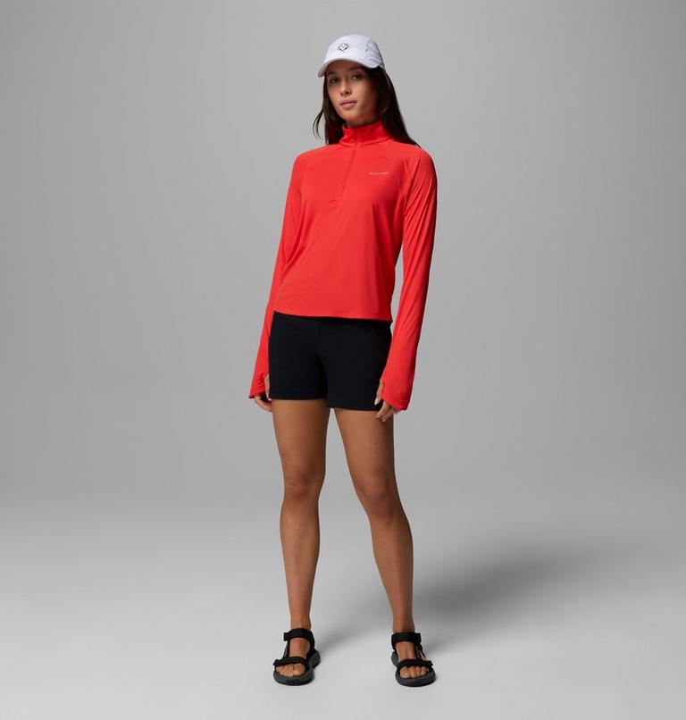 Haut Technique Semi-zipp&eacute; Stealth Spring Femme, Color: Poppy Red, image 2