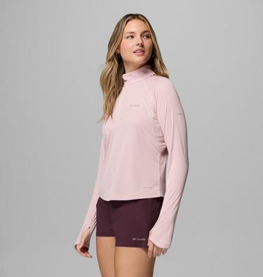Women's Stealth Spring Half Zip Technical Top, Color: Mineral Pink, image 4