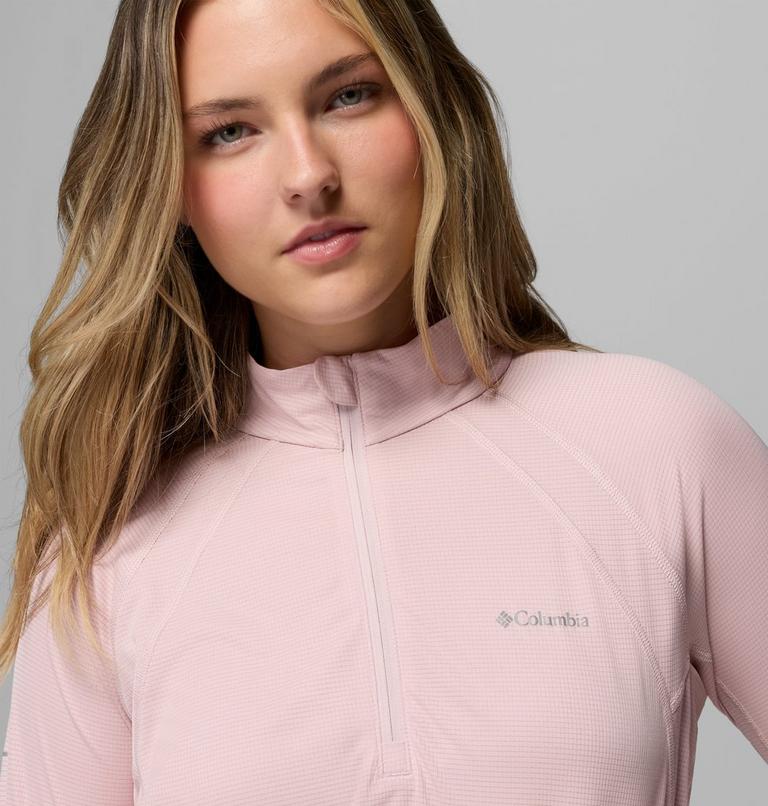 Women's Stealth Spring Half Zip Technical Top, Color: Mineral Pink, image 5