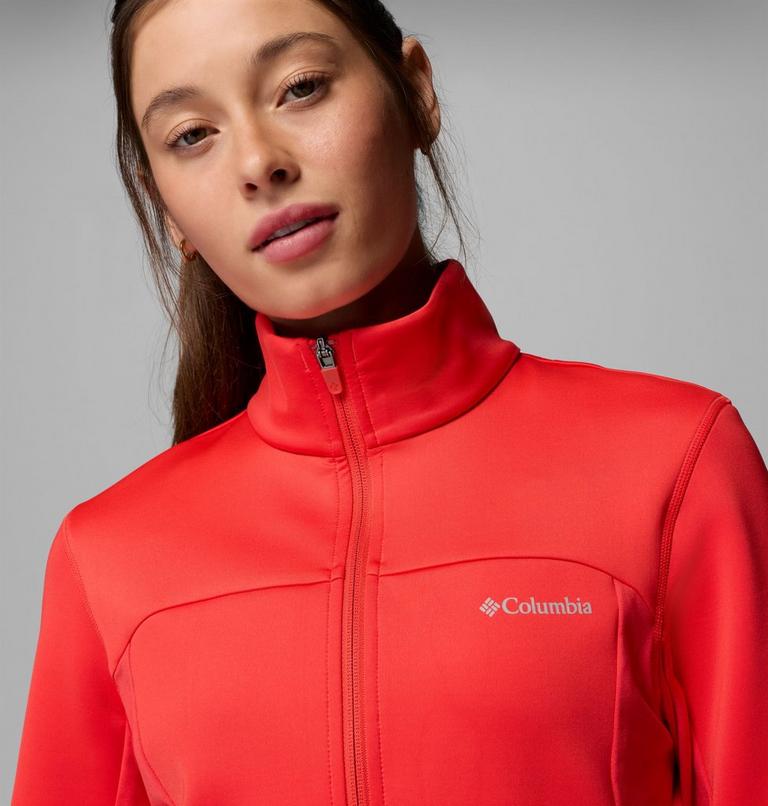 Women's Sloan Crest Spacer Full Zip Technical Fleece, Color: Poppy Red, image 6