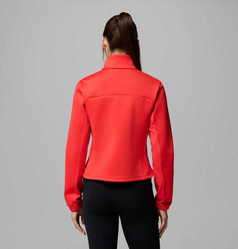 Women's Sloan Crest Spacer Full Zip Technical Fleece, Color: Poppy Red, image 3
