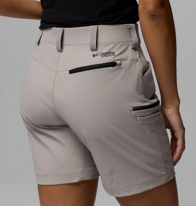 Women's Cosmiques Pro Hiking Shorts, Color: Flint Grey, image 6