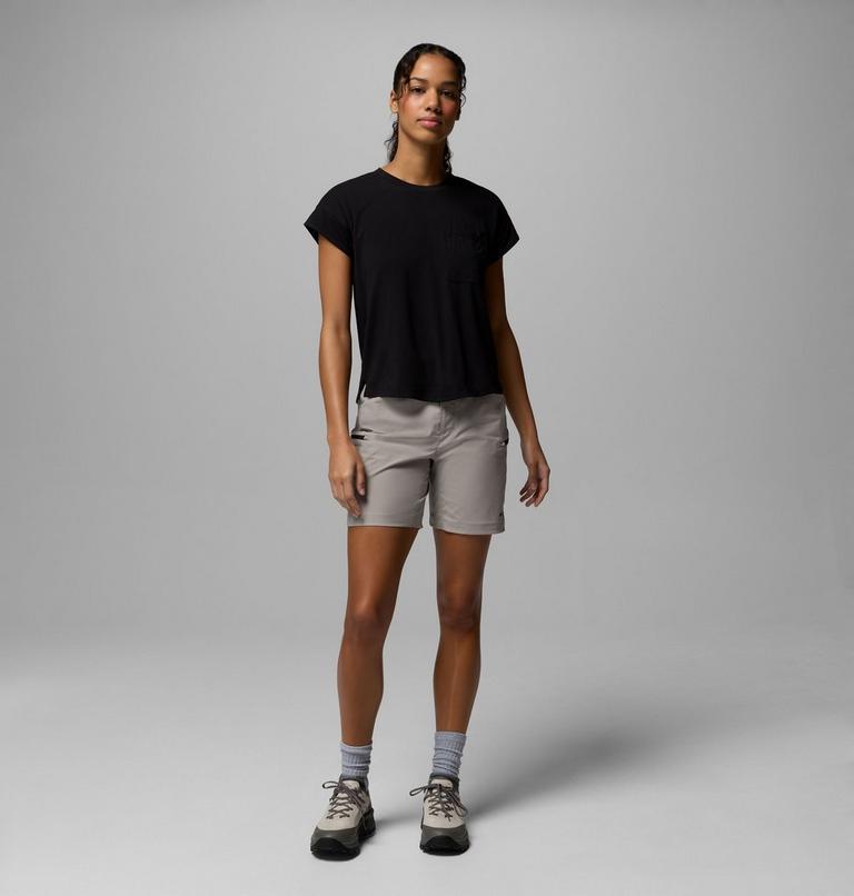 Women's Cosmiques Pro Hiking Shorts, Color: Flint Grey, image 2