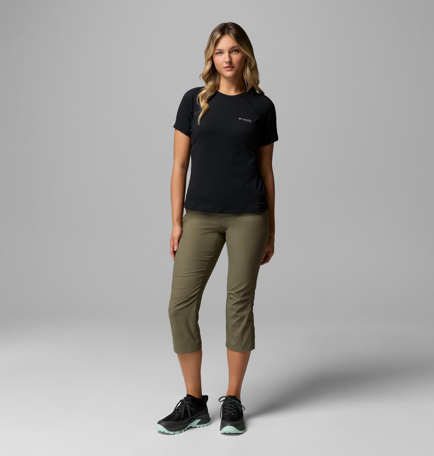 Женская рубашка Columbia DriVenture Short Sleeve, цвет: Чёрный — фото 2