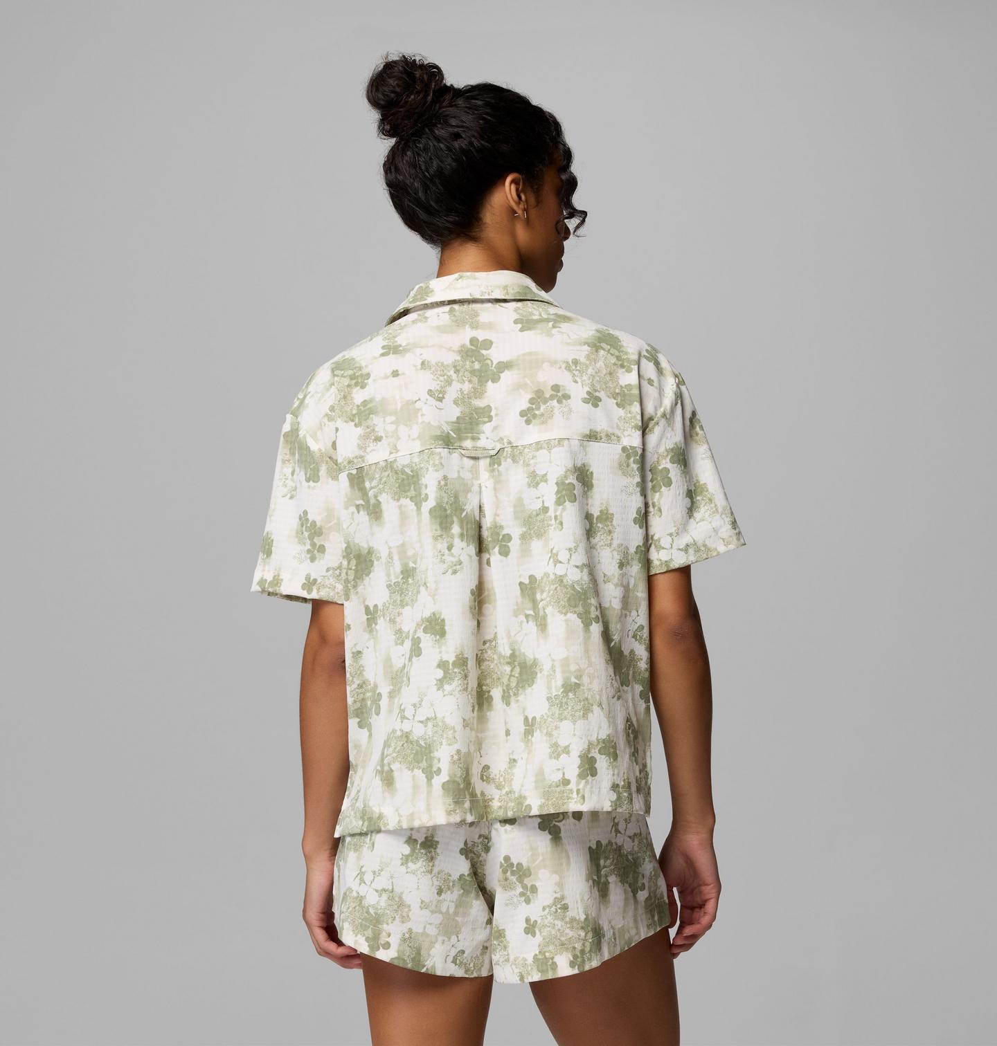 Женская рубашка Columbia Sucker for Summer Print Short Sleeve, цвет: Blanc, Florage — фото 3