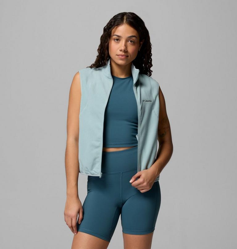 Women's Vital Valley Recycled Fleece Gilet, Color: Crushed Blue, image 5